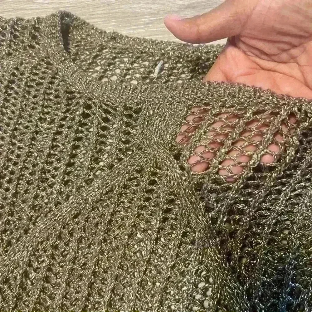 Knitted Round neck mesh  Sweather size Small